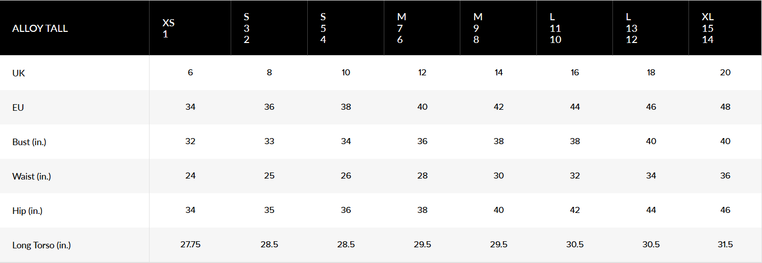 How to Use Our Size Chart to Find Your Perfect Size - Alloy Apparel Blog